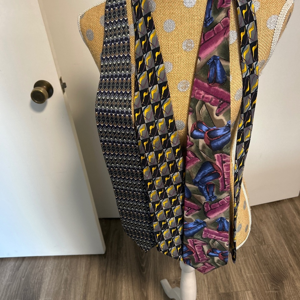 Three Jerry Garcia silk neckties